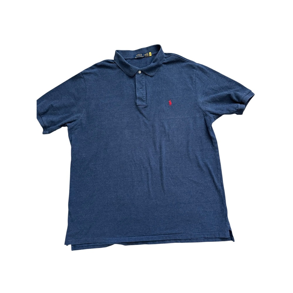 Preppy Polo Ralph‎ Lauren Navy Blue Short Sleeve Polo Shirt 3XLT Tall Pony Logo